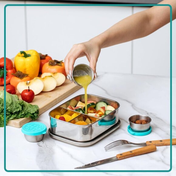 Stainless Steel Bento Box Set, Lunch Containers 3 Sections PortionControl4BoxSet - Picture 4 of 12